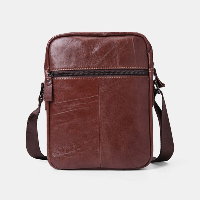 Bolso Bandolera De Negocios Vintage De Gran Capacidad De Cuero Genuino Para Hombre