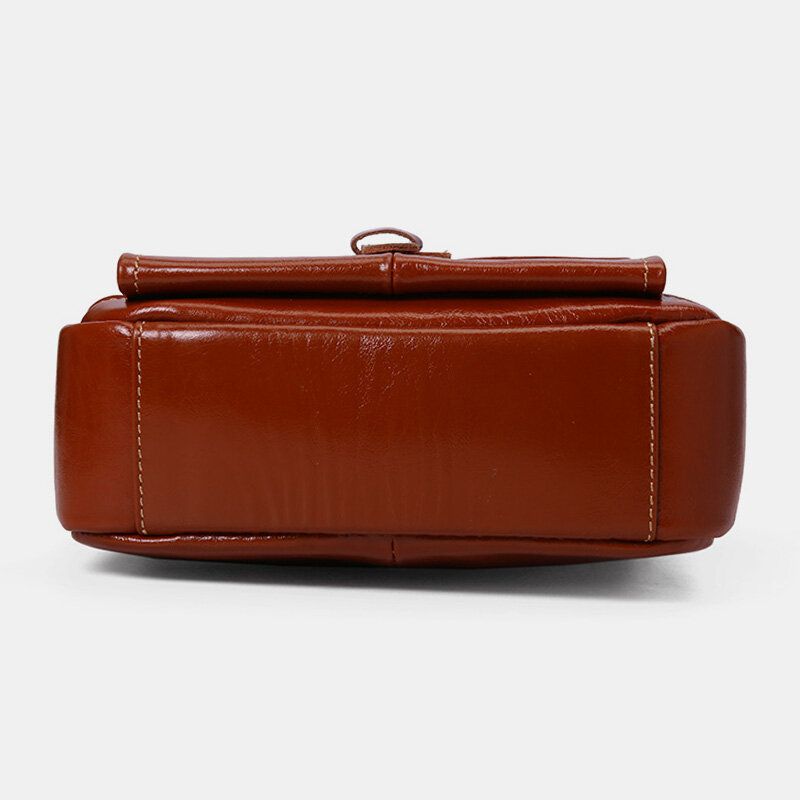 Bolso Bandolera De Negocios Vintage De Gran Capacidad De Cuero Genuino Para Hombre