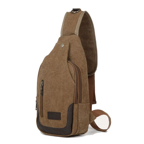 Bolso Bandolera De Ocio De Lona Para Hombre Paquete Multifunción Para Ipad De Viaje Al Aire Libre