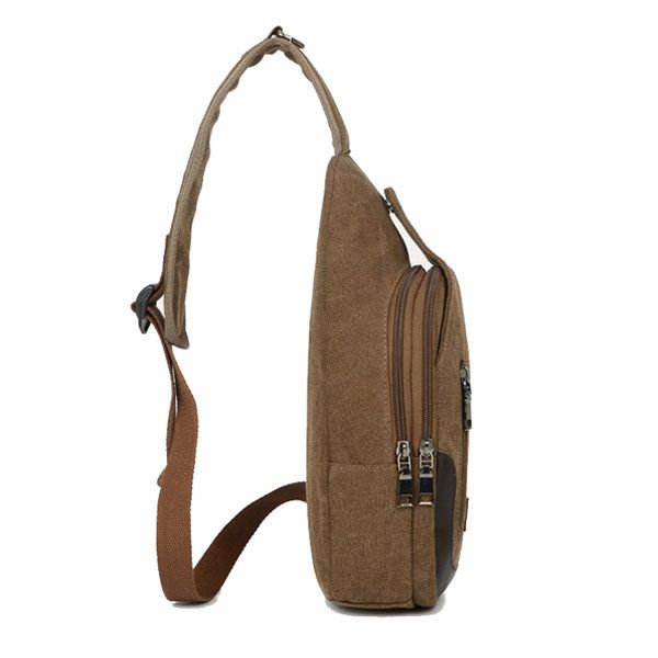 Bolso Bandolera De Ocio De Lona Para Hombre Paquete Multifunción Para Ipad De Viaje Al Aire Libre