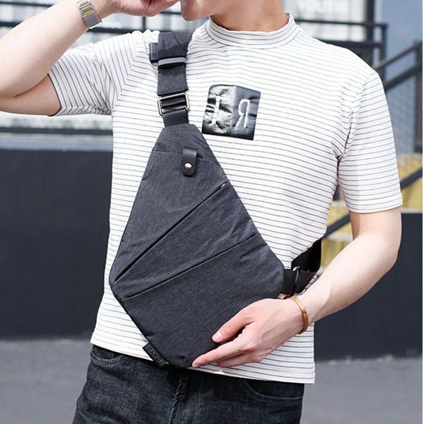 Bolso Bandolera Oculto Para Hombre Bolso Bandolera Antirrobo Paquete De Pecho Para Motocicleta