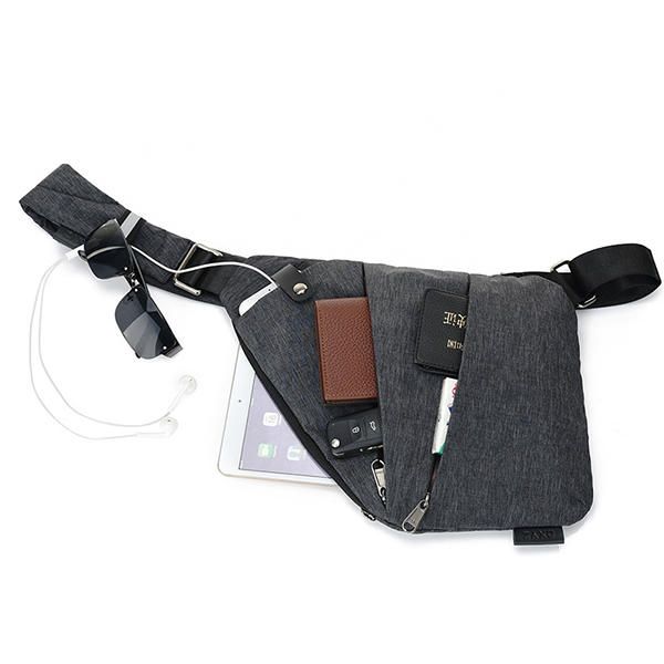 Bolso Bandolera Oculto Para Hombre Bolso Bandolera Antirrobo Paquete De Pecho Para Motocicleta