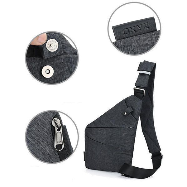 Bolso Bandolera Oculto Para Hombre Bolso Bandolera Antirrobo Paquete De Pecho Para Motocicleta