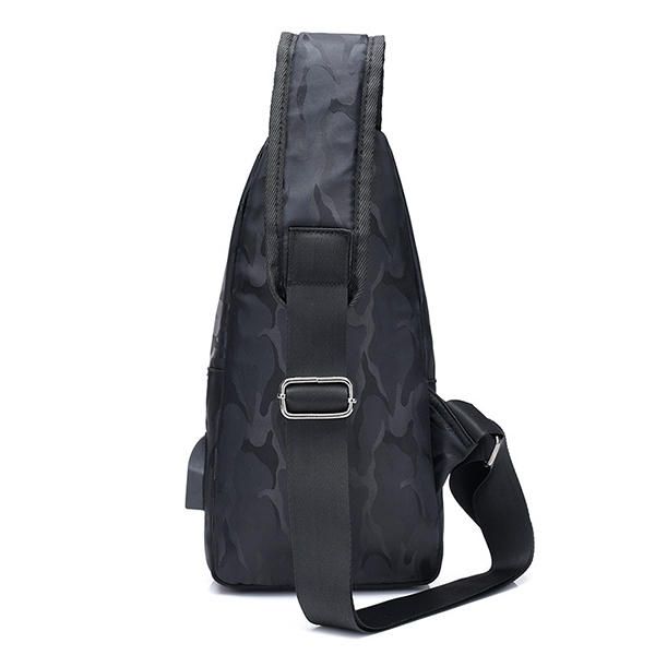 Bolso Bandolera Para Hombre Bolso En El Pecho Mochila De Viaje Para Senderismo Con Puerto De Carga Usb