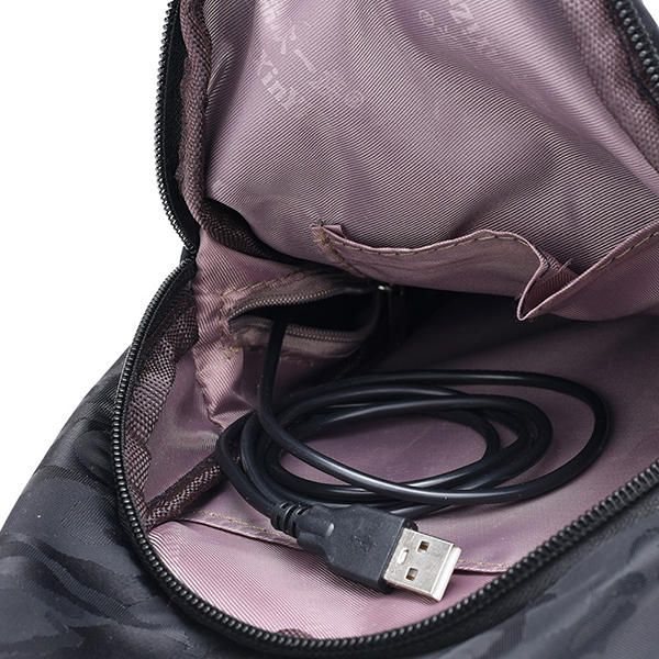 Bolso Bandolera Para Hombre Bolso En El Pecho Mochila De Viaje Para Senderismo Con Puerto De Carga Usb