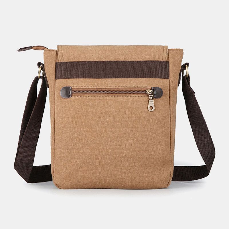 Bolso Bandolera Retro De Gran Capacidad De Lona Para Hombre