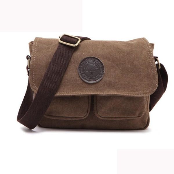 Bolso Bandolera Retro Para Hombre Bolso Bandolera De Lona Messenger