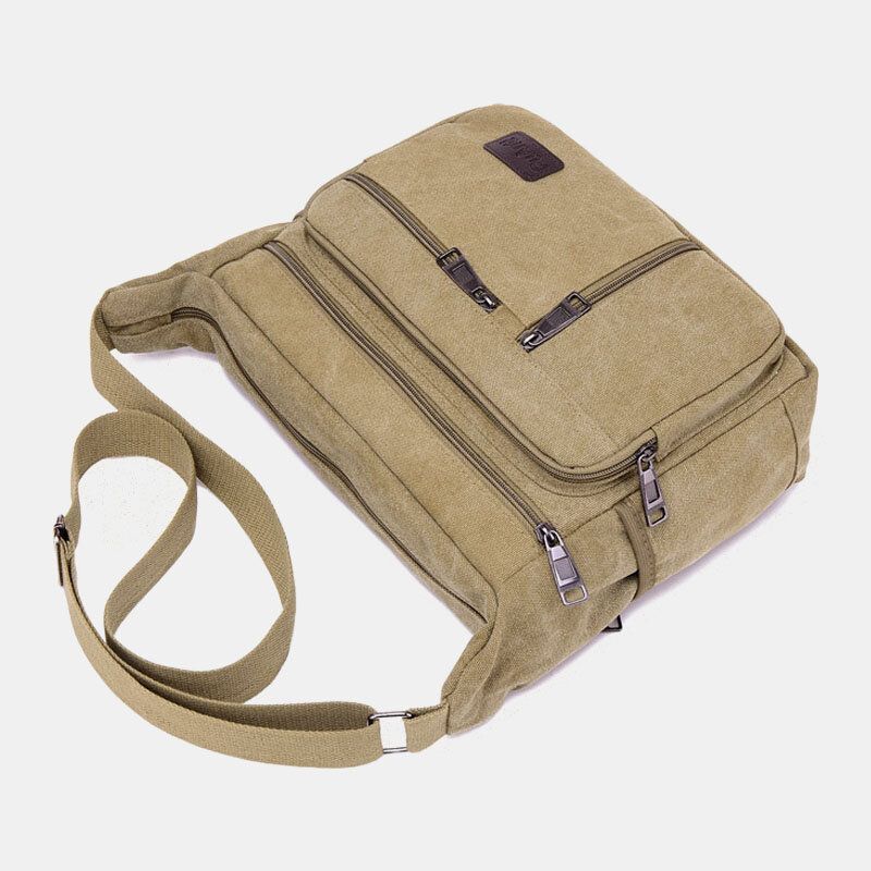 Bolso Bandolera Simple De Gran Capacidad De Lona Para Hombre Bolso Bandolera Para Viaje