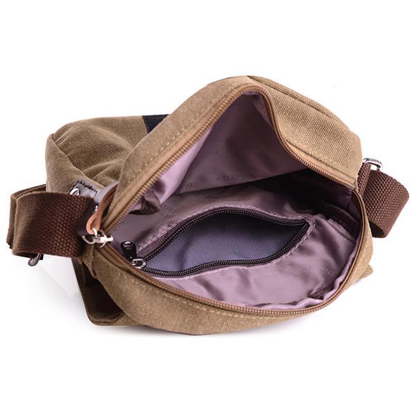 Bolso Bandolera Vertical De Lona Para Hombre Bandolera Informal Para Exteriores