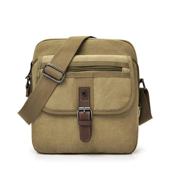 Bolso Bandolera Vintage Multifuncional De Lona Para Hombre Bolso Bandolera Paquete De Viaje De Negocios Informal