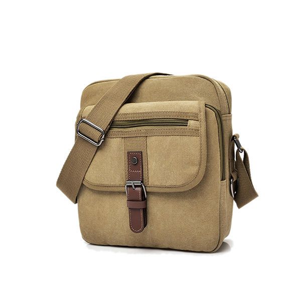 Bolso Bandolera Vintage Multifuncional De Lona Para Hombre Bolso Bandolera Paquete De Viaje De Negocios Informal