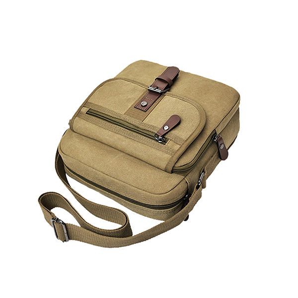 Bolso Bandolera Vintage Multifuncional De Lona Para Hombre Bolso Bandolera Paquete De Viaje De Negocios Informal