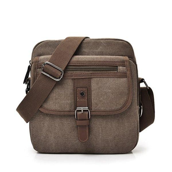 Bolso Bandolera Vintage Multifuncional De Lona Para Hombre Bolso Bandolera Paquete De Viaje De Negocios Informal