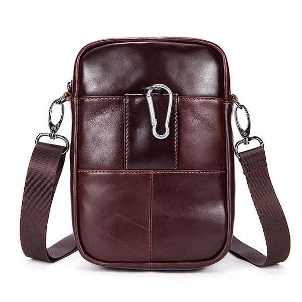 Bolso Bandolera Vintage De Negocios Informal De Cuero Genuino Para Mujer