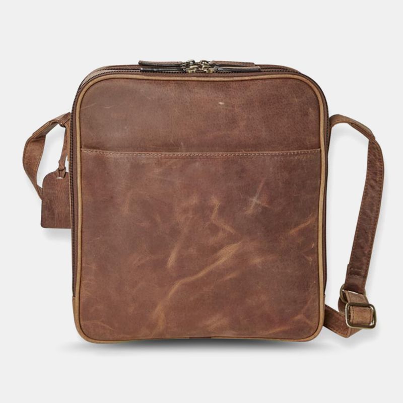 Bolso Bandolera Vintage Para Exteriores Multifunción Con Múltiples Bolsillos De Cuero Pu Para Hombre