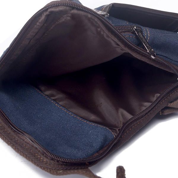 Bolso De Cintura Con Caída De Escalada Bolso De Viaje De Lona Informal Deportivo Bolso De Pierna Con 3 Bolsillos Con Cremallera