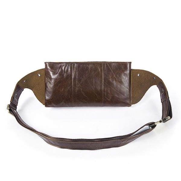 Bolso De Cintura De Cuero Genuino Vintage Para Hombre Bolso Bandolera Retro Duradero