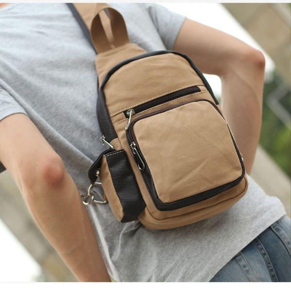 Bolso De Cintura De Viaje De Lona Para Hombre Bolso Bandolera De Deporte Al Aire Libre