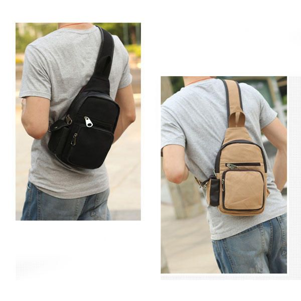 Bolso De Cintura De Viaje De Lona Para Hombre Bolso Bandolera De Deporte Al Aire Libre