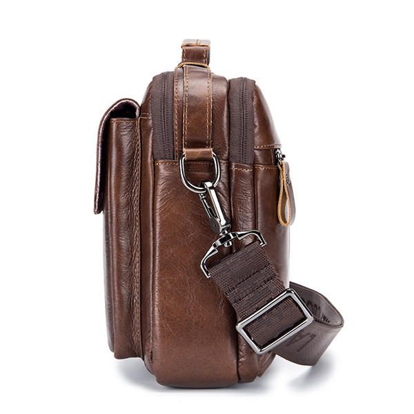 Bolso De Hombreajero De Cuero Para Hombre Bolso Retro Para Computadora Portátil Maletín De Negocios Bolso De Hombro