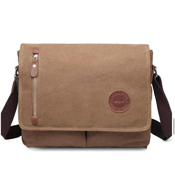 Bolso De Hombro De Lona Para Hombre Bolso De Hombreajero Informal Bolso Para Portátil Retro