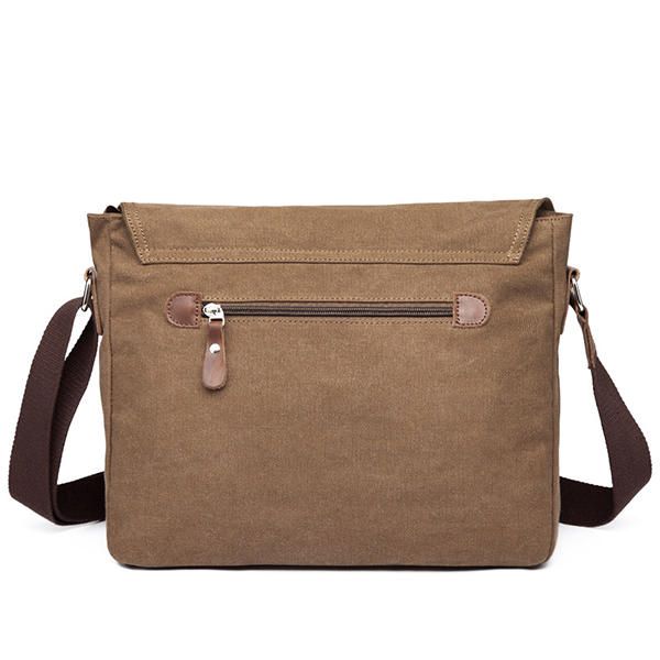 Bolso De Hombro De Lona Para Hombre Bolso De Hombreajero Informal Bolso Para Portátil Retro