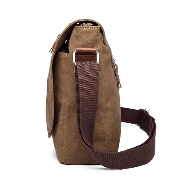 Bolso De Hombro De Lona Para Hombre Bolso De Hombreajero Informal Bolso Para Portátil Retro