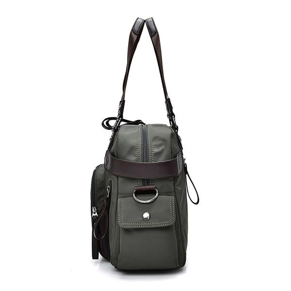 Bolso De Hombro Minimalista Sólido De Nailon Para Hombre Bolso Bandolera De Viaje De Negocios Maletín