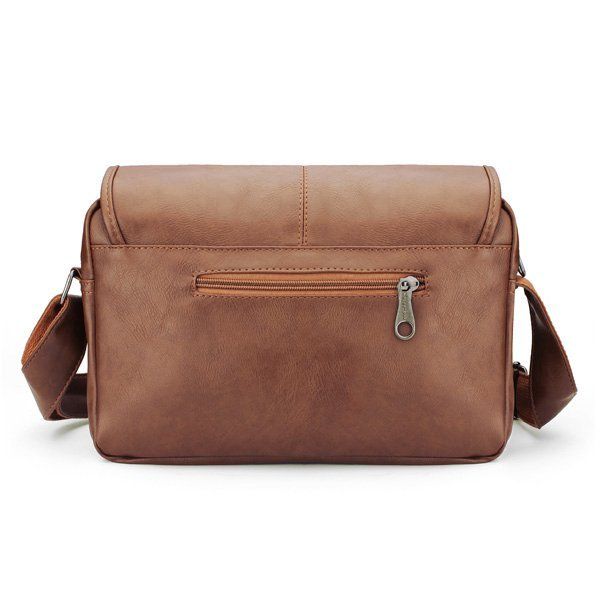 Bolso De Hombro De Viaje De Hombreajero De Cuero Artificial Suave De Moda Para Hombre