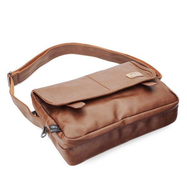 Bolso De Hombro De Viaje De Hombreajero De Cuero Artificial Suave De Moda Para Hombre