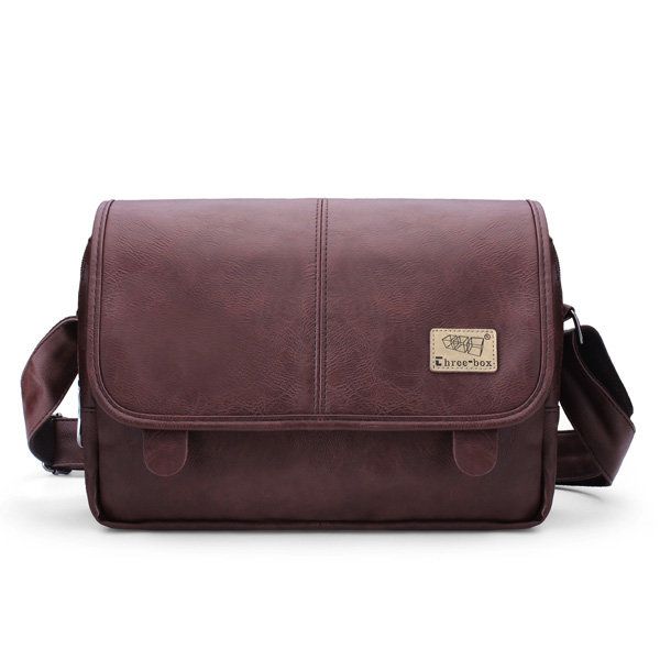 Bolso De Hombro De Viaje De Hombreajero De Cuero Artificial Suave De Moda Para Hombre