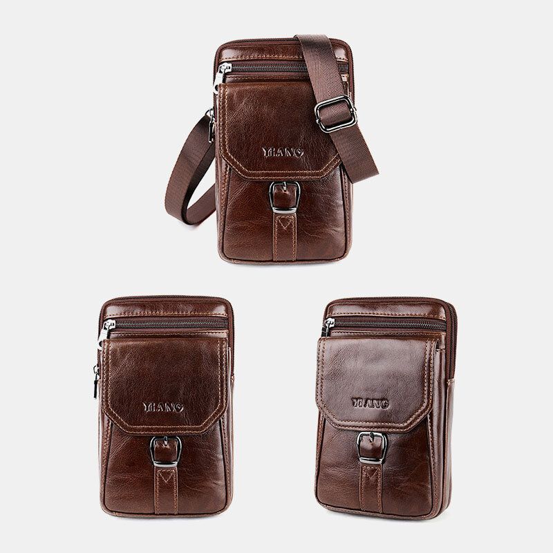 Bolso De Hombro Vintage Para Hombre Bolso Bandolera Bolso De Cintura Bolso Para Teléfono