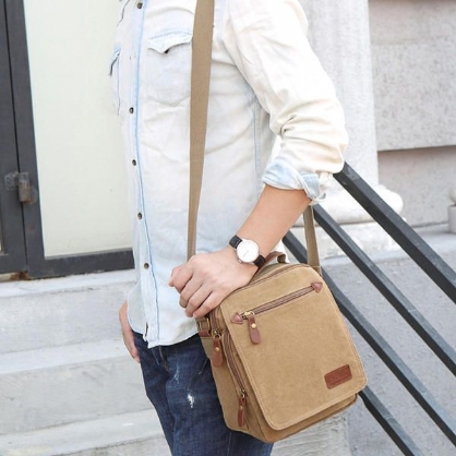 Bolso De Lona Para Hombre Bolso De Ipad Bolso Bandolera Al Aire Libre