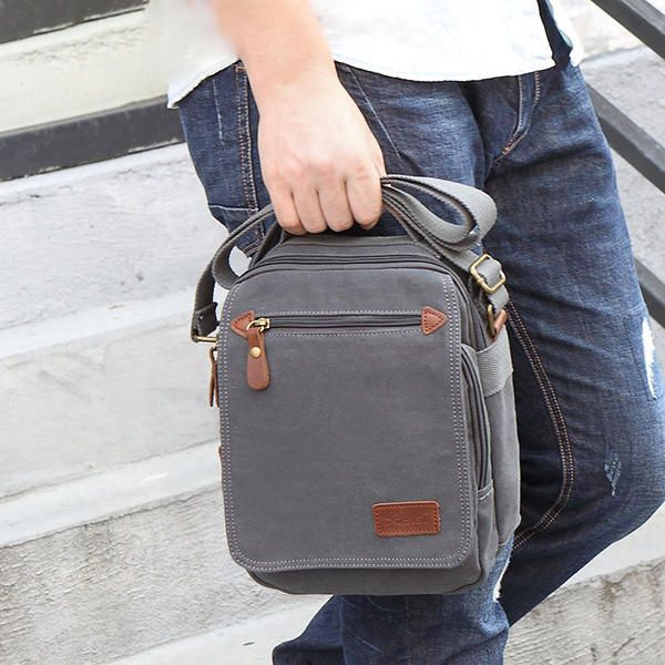 Bolso De Lona Para Hombre Bolso De Ipad Bolso Bandolera Al Aire Libre