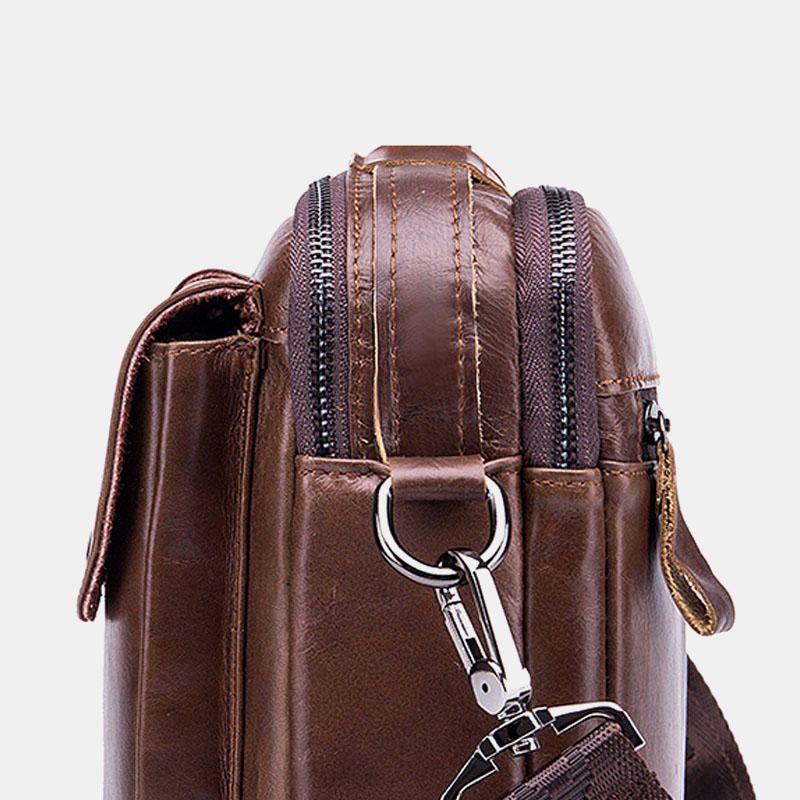 Bolso De Negocios Vintage De Cuero Genuino Para Hombre Bolso Bandolera Para El Trabajo