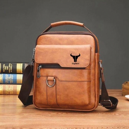 Bolso De Negocios Vintage De Piel Sintética Para Hombre Bolso Bandolera Bolso Bandolera Trabajo De Oficina