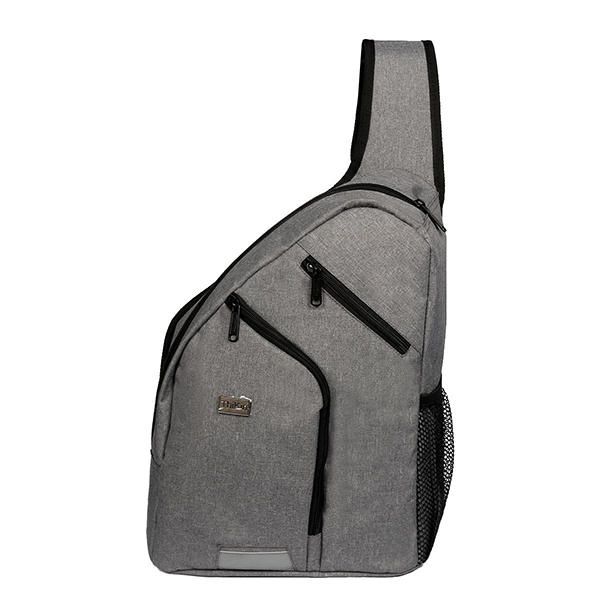 Bolso De Pecho De Lona De Moda Para Hombre Bolso Bandolera Con Cremallera Al Aire Libre