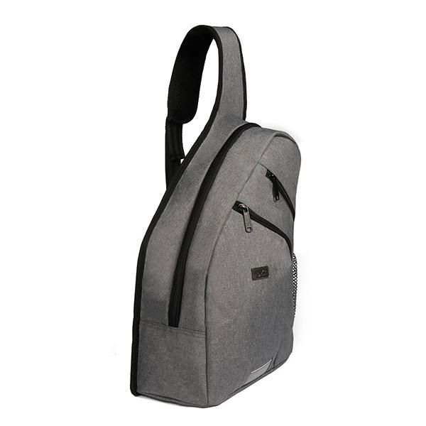 Bolso De Pecho De Lona De Moda Para Hombre Bolso Bandolera Con Cremallera Al Aire Libre