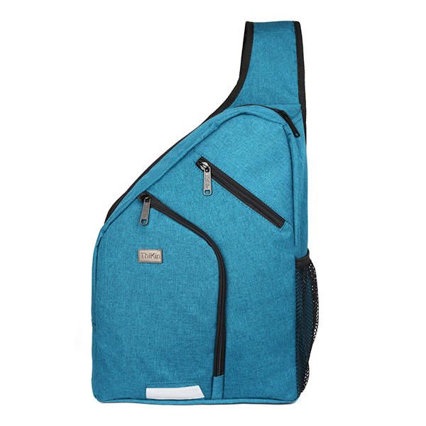 Bolso De Pecho De Lona De Moda Para Hombre Bolso Bandolera Con Cremallera Al Aire Libre