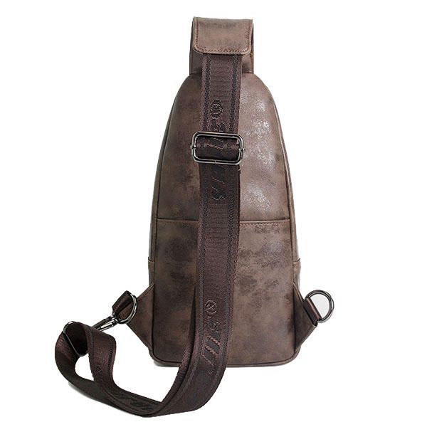 Bolso De Pecho Para Montar Al Aire Libre Impermeable Vintage De Cuero Pu