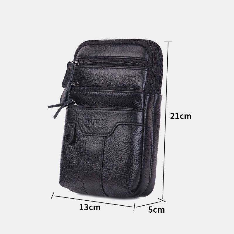 Bolso Pequeño Para El Pecho De Cuero Genuino Para Hombre Bolso Bandolera Bolso Bandolera Bolso Para Teléfono