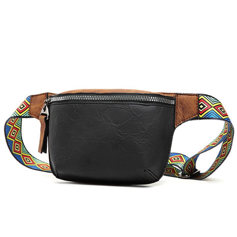 Bolso De Teléfono Informal De Moda Para Hombre Bolso Bandolera De Pecho Con Correa Étnica Hip-hop