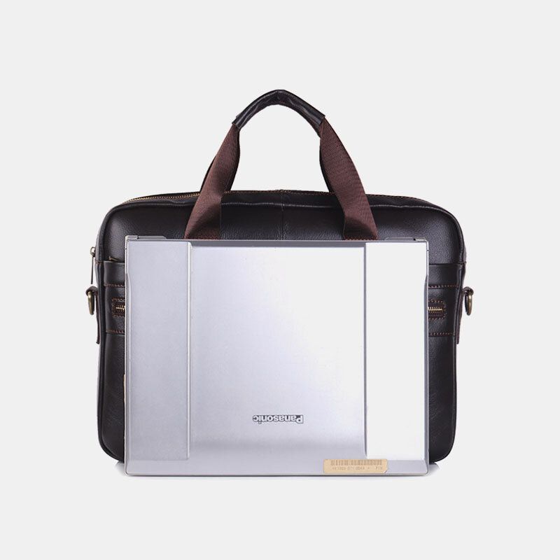 Bolso De Viaje De Gran Capacidad Retro Multifunción De Cuero Genuino Para Hombre Bolso Cruzado