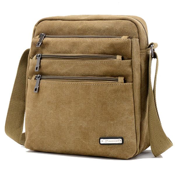 Bolsos Cruzados De Lona Para Hombre Al Aire Libre Bolsos De Hombro Multifunción De Ocio