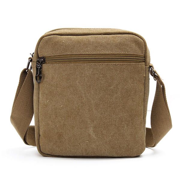 Bolsos De Hombro De Lona Retro Casuales Para Hombre Bolsos Cruzados Con Múltiples Bolsillos