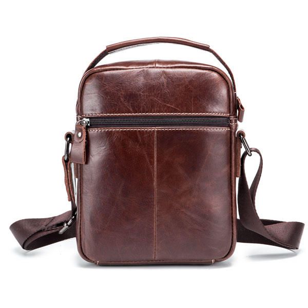 Bullcaptain Bolso Bandolera De Negocios De Cuero Genuino Bolso Bandolera Vintage Para Hombres