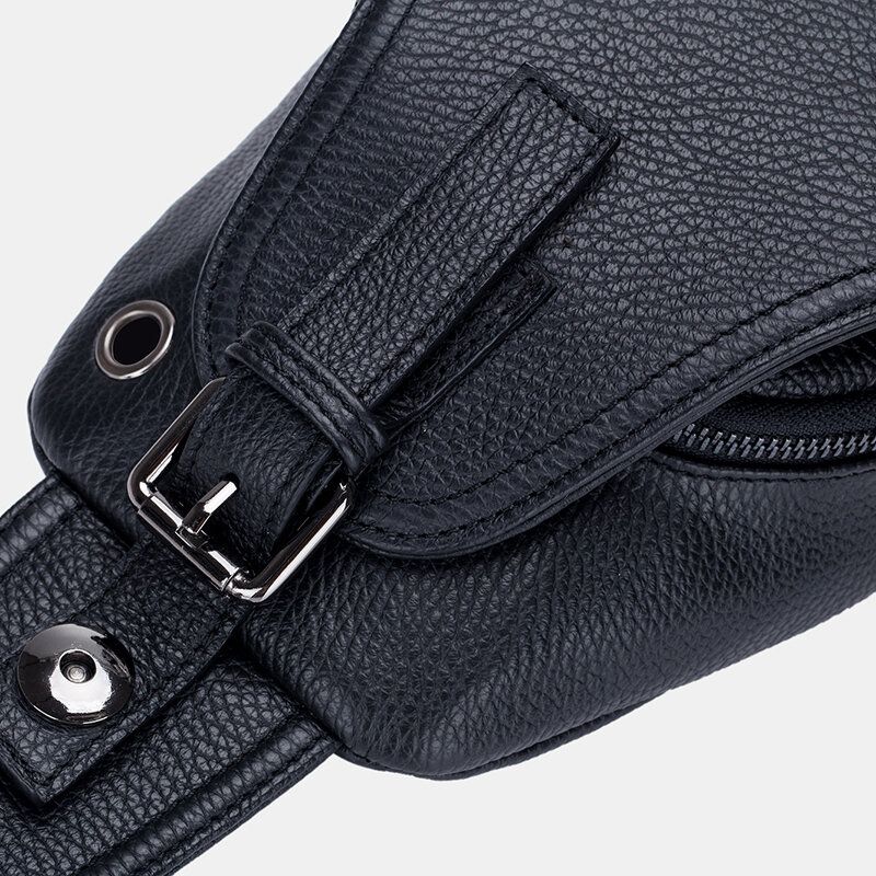 Bullcaptain Bolso De Pecho De Cuero Genuino Bolso Bandolera Bolso Bandolera Para Hombres