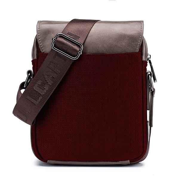 Bullcaptain Hombre Bolso De Cuero Genuino Patchwork Bag