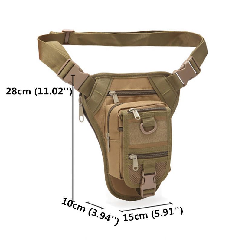 Camuflaje Bolsillos Exteriores Tactical Legbag Bolsa Impermeable