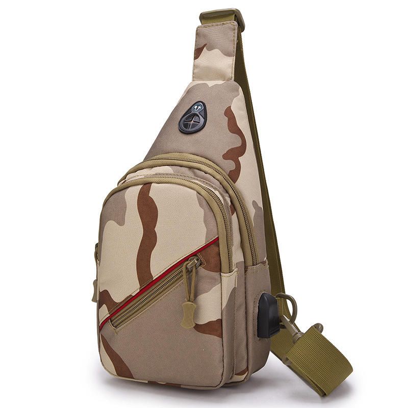 Camuflaje Impermeable Al Aire Libre Táctico Multifuncional Bandolera Bolsa De Pecho Bandolera Para Hombres